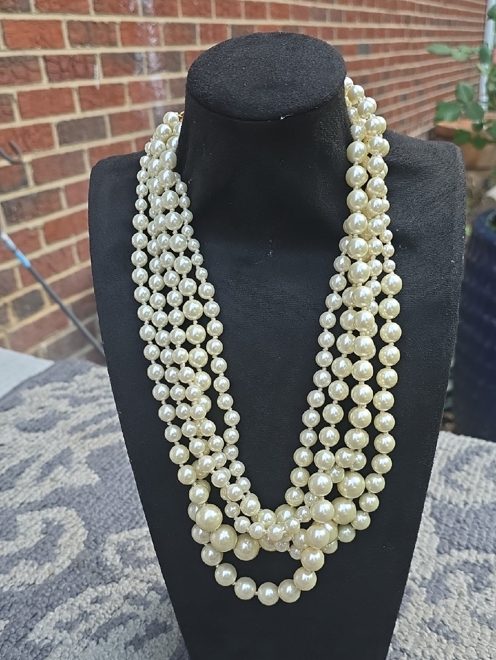 J. Crew Multi-Strand Ivory Pearl Necklace